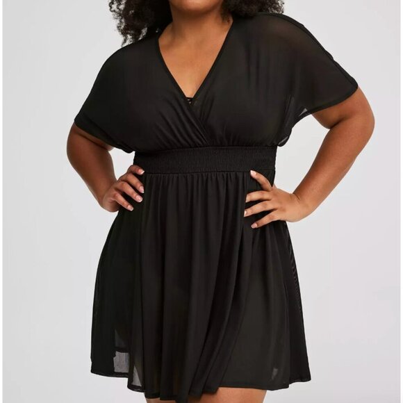 NWT Torrid Sheer Empire Waist Cover-Up Dress L - Picture 2 of 14